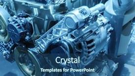  Presentation with heart valve - Beautiful presentation theme featuring heart valve - car engine section backdrop and a ocean colored foreground