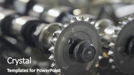  Presentation with heart valve - Presentation design featuring heart valve - close up camshaft background and a dark gray colored foreground