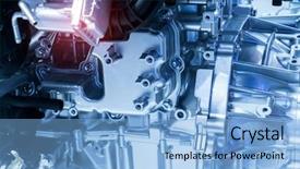  Presentation with heart valve - PPT layouts enhanced with heart valve - modern powerful car engine section background and a light blue colored foreground