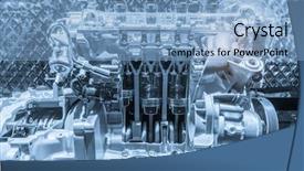  Presentation with heart valve - Colorful presentation enhanced with heart valve - modern powerful car engine section backdrop and a light blue colored foreground