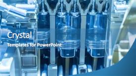  Presentation with heart valve - Cool new presentation theme with heart valve - modern powerful car engine section backdrop and a teal colored foreground