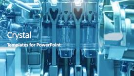  Presentation with heart valve - Slides with heart valve - modern powerful car engine section background and a teal colored foreground