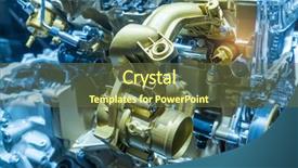  Presentation with heart valve - Presentation theme having heart valve - modern powerful car engine section background and a tawny brown colored foreground