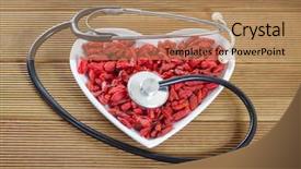  Presentation with goji - Audience pleasing presentation theme consisting of heart with a medical backdrop and a coral colored foreground
