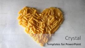  Presentation with pasta - Audience pleasing slides consisting of heart-with-pasta-on-white backdrop and a light gray colored foreground