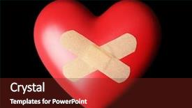  Presentation with for black women heart disease - Presentation theme consisting of heart with plaster on black background and a  colored foreground