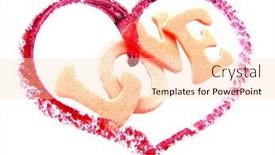  Presentation with love heart - Amazing presentation having heart-with-the-word-love backdrop and a lemonade colored foreground