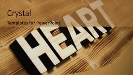  Presentation with wooden building blocks - Slides enhanced with heart word made with building background and a red colored foreground