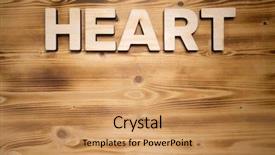  Presentation with wooden building blocks - Amazing slide deck having heart word made with building backdrop and a coral colored foreground