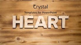  Presentation with wooden building blocks - Presentation theme enhanced with heart word made with building background and a yellow colored foreground