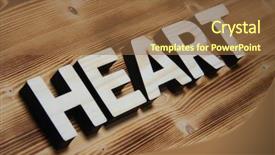  Presentation with wooden building blocks - Theme having heart word made with building background and a tawny brown colored foreground