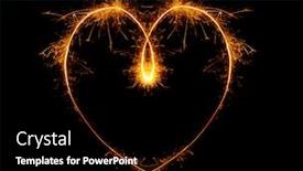 Presentation with heart - Cool new PPT theme with heart-written-with-a-sparkler backdrop and a black colored foreground