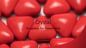  Presentation with candy heart - Audience pleasing slide deck consisting of heartache - closeup of red triangle pills backdrop and a red colored foreground