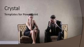  Presentation with couple in christ - Presentation design having heartache - misunderstandings in a couple background and a  colored foreground