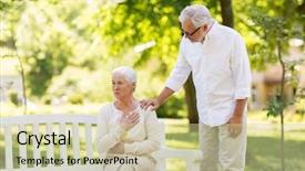  Presentation with wealth people problem - Cool new slides with heartache - old age health problem backdrop and a  colored foreground