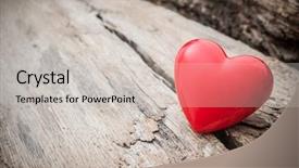  Presentation with crack - Audience pleasing presentation theme consisting of heartache - red heart in crack backdrop and a light gray colored foreground