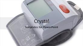  Presentation with blood pressure - Presentation theme consisting of heartattack medical - blood pressure reader background and a light gray colored foreground