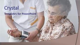  Presentation with measuring blood pressure in haitian - Presentation with heartattack medical - measuring the blood pressure background and a lemonade colored foreground