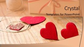 Presentation with valentine - Colorful presentation theme enhanced with love hearth - valentine's day decorative boxes backdrop and a  colored foreground