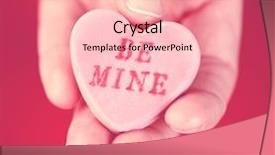  Presentation with mind and heart - Cool new presentation theme with conversation hearts - hand holding converstation heart backdrop and a lemonade colored foreground