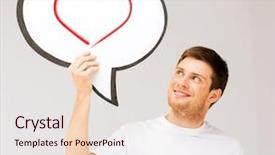  Presentation with love heart - Colorful slide set enhanced with duck yellow rubber on the backdrop and a lemonade colored foreground