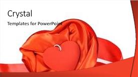  Presentation with valentine - Cool new PPT layouts with hanging hearts - red heart valentine's day backdrop and a  colored foreground