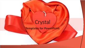  Presentation with valentine - Slide deck enhanced with hanging hearts - red heart valentine's day background and a  colored foreground