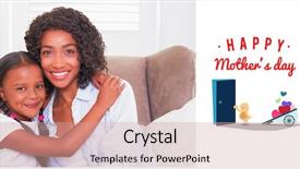  Presentation with chick - Slide set consisting of hearts against pretty mother background and a coral colored foreground