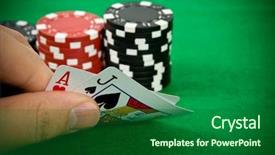  Presentation with black jack - PPT layouts featuring hearts and black jack background and a forest green colored foreground