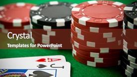  Presentation with black jack - Slide deck consisting of hearts and black jack background and a tawny brown colored foreground