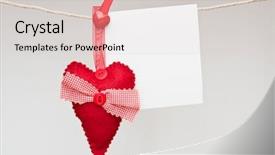 Presentation with hearts - Beautiful slides featuring hearts and blank card isolated on white background backdrop and a light gray colored foreground