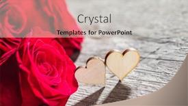  Presentation with valentines day - Cool new slides with hearts-and-red-roses backdrop and a light gray colored foreground