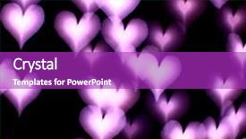  Presentation with hearts - Slides featuring hearts background background and a purple colored foreground