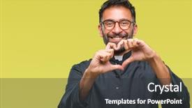  Presentation with heart love - Colorful presentation theme enhanced with hearts church - adult hispanic catholic priest man backdrop and a dark gray colored foreground