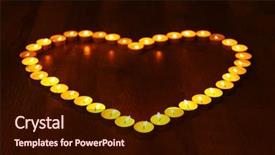  Presentation with shape heart - Audience pleasing theme consisting of hearts church - burning candles in shape backdrop and a wine colored foreground