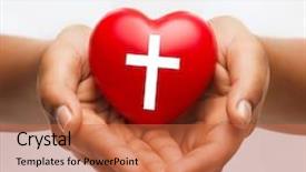  Presentation with african charity - Audience pleasing slide deck consisting of hearts church - religion christianity and charity concept backdrop and a red colored foreground