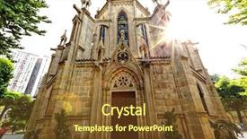  Presentation with china guangzhou - Beautiful slides featuring hearts church - shishi sacred heart cathedral backdrop and a tawny brown colored foreground