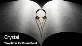  Presentation with wedding ring - Beautiful theme featuring hearts church - wedding ring on a bible backdrop and a black colored foreground