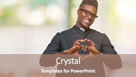  Presentation with american heart - Audience pleasing theme consisting of hearts church - young african american priest man backdrop and a coral colored foreground