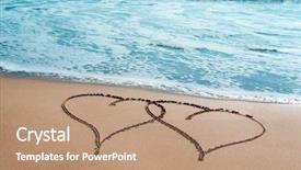  Presentation with hearts - Colorful slide set enhanced with love you forever - two hearts drawn backdrop and a coral colored foreground