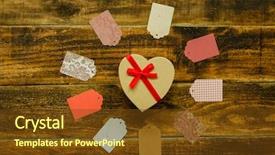  Presentation with notepaper - Presentation enhanced with hearts notepaper - beautiful gift with heart shape background and a  colored foreground