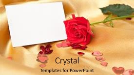  Presentation with greeting card - PPT layouts featuring hearts notepaper - blank greeting card and red background and a yellow colored foreground