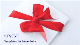  Presentation with heart - Presentation theme having hearts notepaper - red ribbon shaping heart isolated background and a sky blue colored foreground