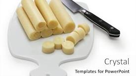  Presentation with cutting board - Amazing presentation having hearts-of-palm-on-cutting backdrop and a white colored foreground