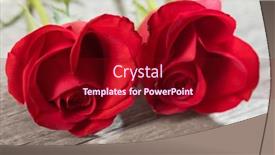  Presentation with valentines day - Amazing PPT layouts having hearts-of-red-roses backdrop and a crimson colored foreground