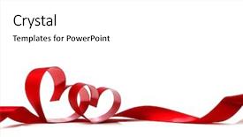  Presentation with valentine - PPT theme enhanced with hearts on white valentine background and a white colored foreground