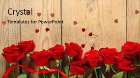  Presentation with roses - Slide set featuring hearts puzze - beautiful red roses on old background and a lemonade colored foreground