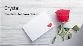  Presentation with gift - Theme consisting of hearts puzze - beautiful rose with gift card background and a white colored foreground