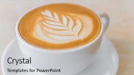  Presentation with art - Presentation theme having hearts puzze - latte coffee art background and a light gray colored foreground