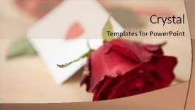  Presentation with heart - Slide deck consisting of hearts puzze - red rose wrapped in ribbon background and a lemonade colored foreground